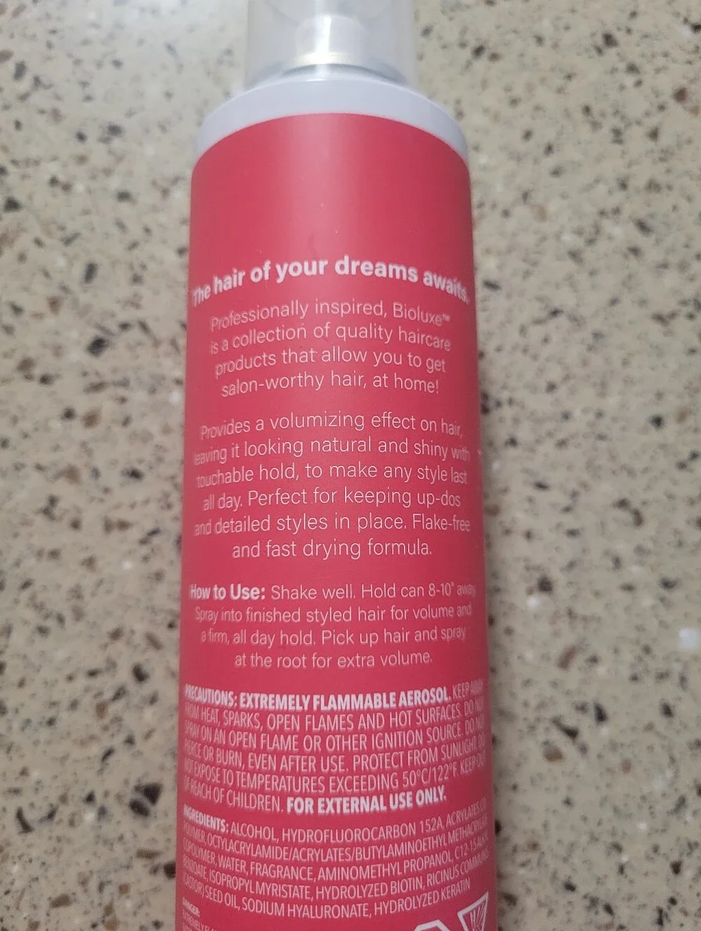 (2) Bioluxe Super Hold Keratin Complex Volumizing Hair Spray 10 Fl Oz Each